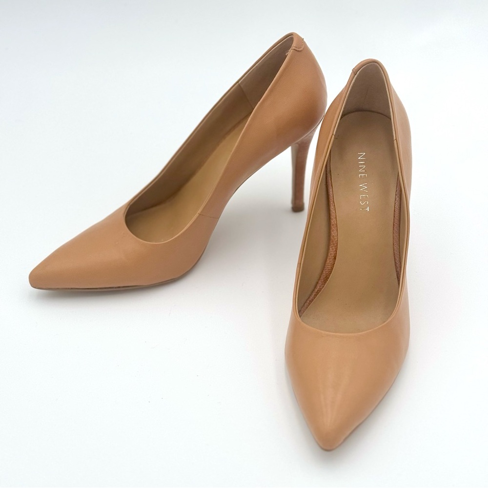 Nine West Tan Pointy Toe Heels
